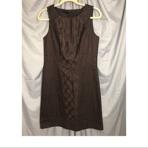 WHBM Sleeveless Brown Dress Sz 6